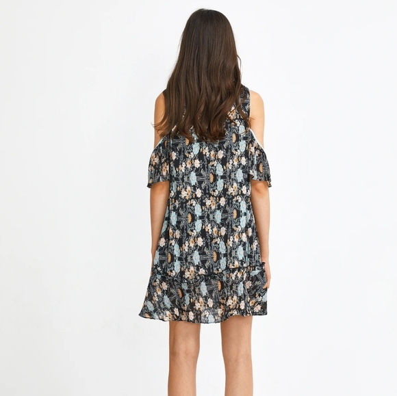 Anthropologie Foxiedox Adora Cold Shoulder Dress Floral Medium NWT - Picture 9 of 9